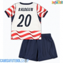 Camisa de time de futebol Estados Unidos Folarin Balogun #20 Replicas 1º Equipamento Infantil Mundo 2026 Manga Curta (+ Calças curtas)